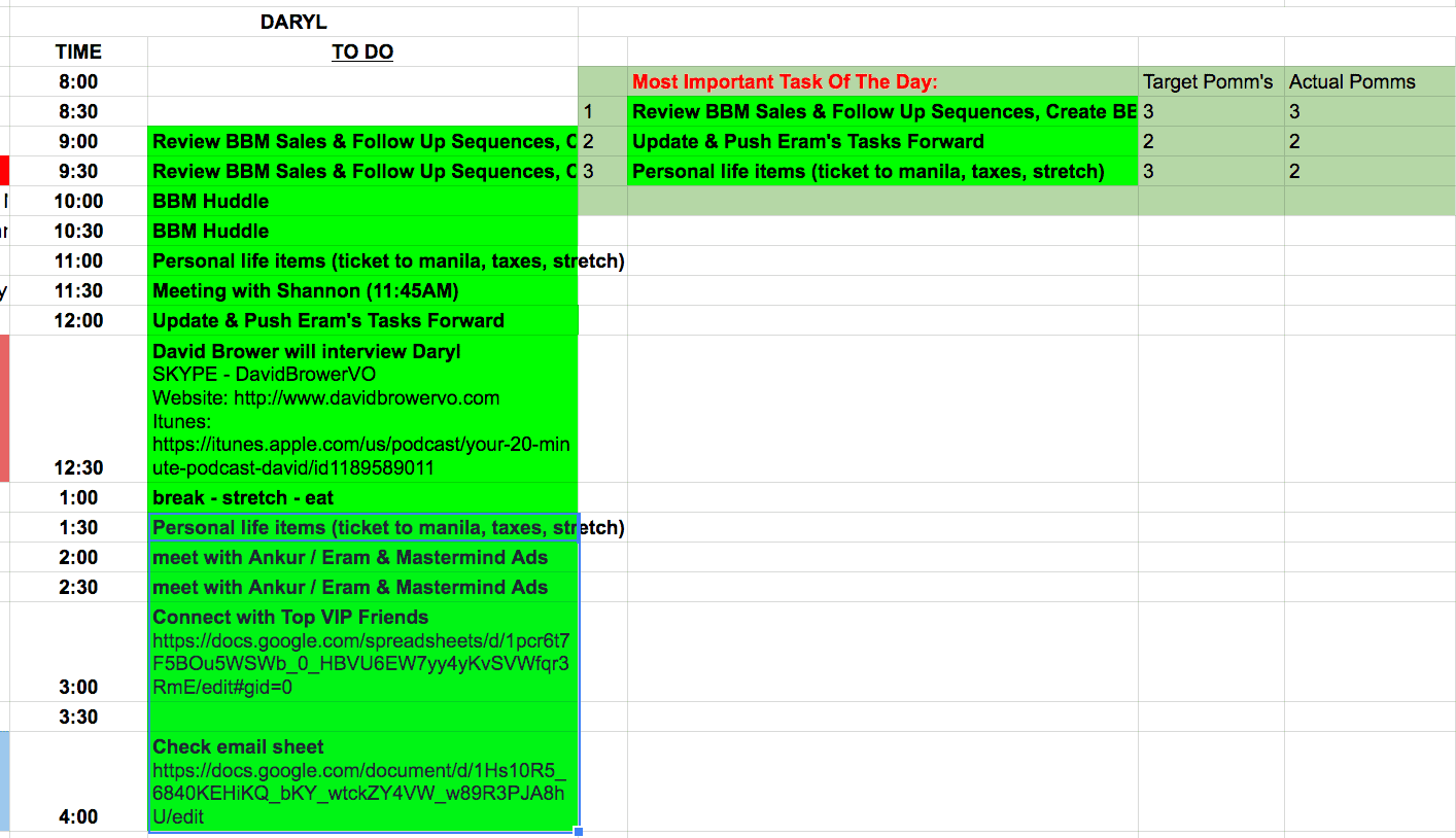 Daily & Weekly Goal Tracking Sheet