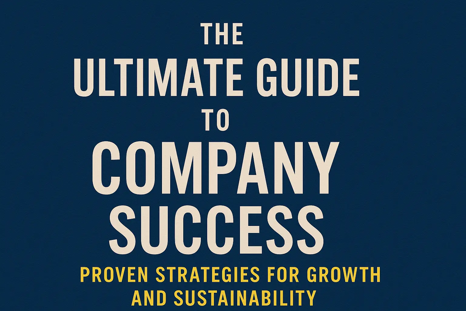 The Ultimate Guide to Company Success: Proven Strategies for Growth and Sustainability