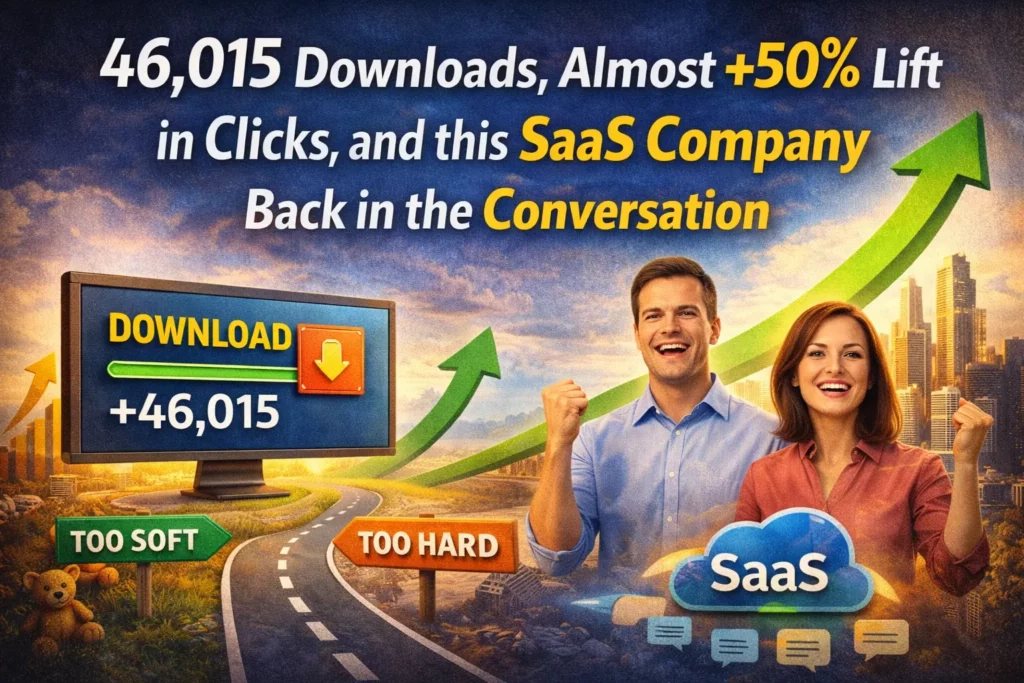 46,015 Downloads, Almost +50% Lift in Clicks, and this SaaS Company Back in the Conversation