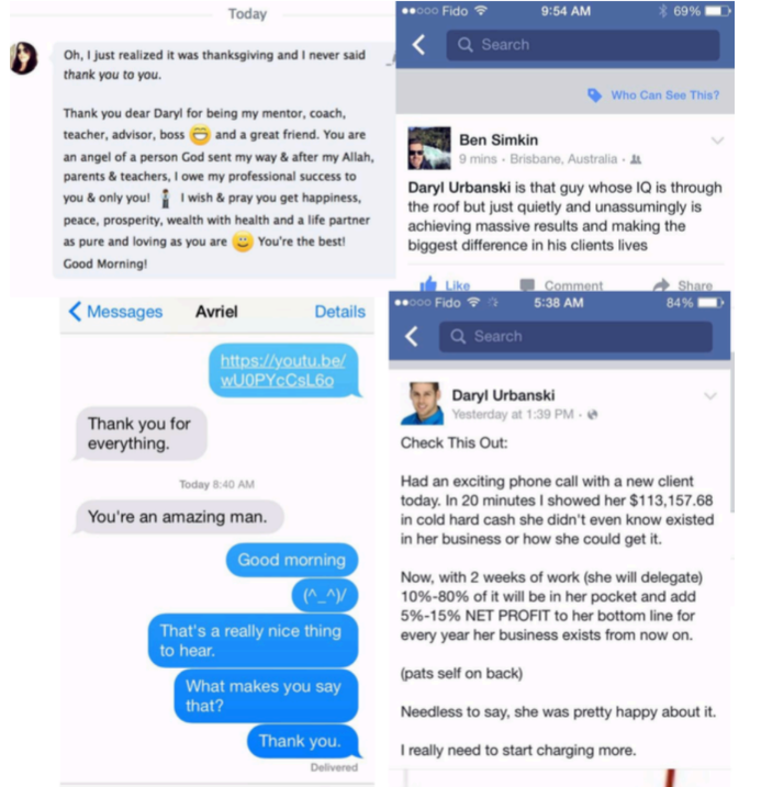 Client testimonial